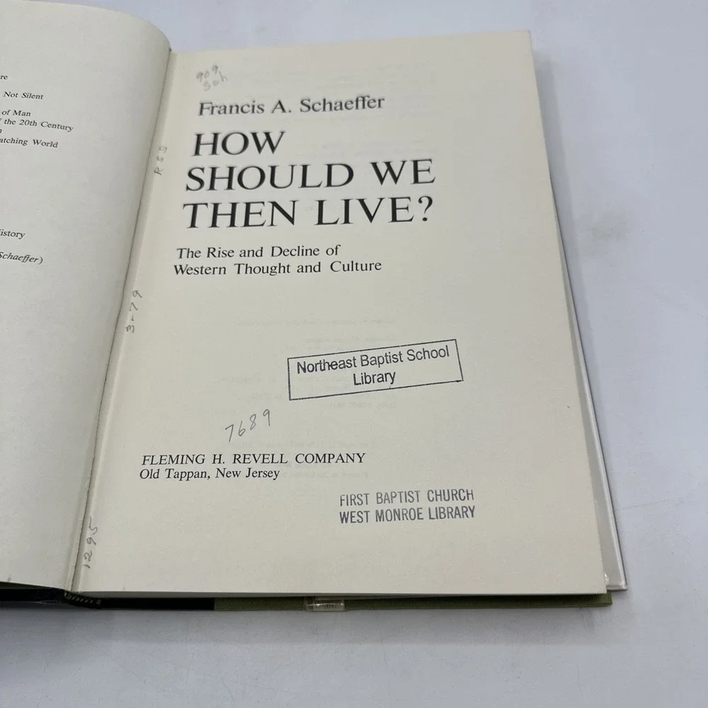 How Should We Then Live? by Francis A. Schaeffer (1976, Hardcover) Ex Liberia‎